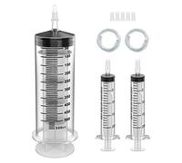 500ml Grande Jeringa de Plástico Jeringa,2Pcs 20ml Jeringa Geringuillas Jeringa,Manguera de 80 cm,Aceite Coche para Laboratorio Industrial Laboratorios Científicos,Medición,Mejora Doméstica (500ml)