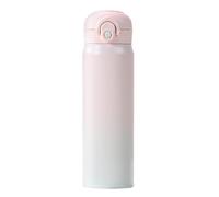 500ml Stainless Steel Water Bottle - Gradient Leakproof Drinking Cup, Portable Hydration Mug | For Sports Gym Kids School Coffee Travel Outdoor Daily Activities Use, Insulated Bottle, Coffee Cup