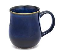 500ml Tazas de café de cerámica hecha a mano esmaltado, 18oz taza de té con mango grande para la oficina y el hogar, ceramic coffee mug apto para microondas y lavavajillas seguridad (Azul Estrellado)