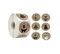500pcs 6 Designs 1 Inch Christmas Theme Seal Labels Stickers for Diy Gift Baking Package Envelope Stationery Decoration