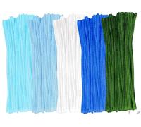 500pcs Blue Pipe Cleaners Chenille Stiels Bulk - Blumenhandwerk suministra bastones difusos para la fuerza de las flores con cinta de flores y palos, materiales inspirados en DIY