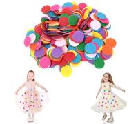 500pcs círculos de fieltro para artesanías, 2,5 cm de color mixto de forma redonda artesanía de fieltro parche de punto para la costura de bricolaje Decoración de la mesa de bodas