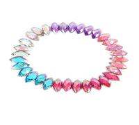 500pcs Crystal Rhinestone Horse Eye Shape AB Gems Acrylic Rhinestone 7 x 15 mm para boda DIY Party Decor, 05morado