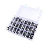 500pcs Electrolytic Capacitor Kit Values Radial Electrical Capacitors with Clear Storage Box High Temp Aluminum Assortment Set for Electronics Repair Capacitance Meters