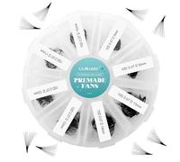 500PCS Extensiones de Pestañas Prefabricadas con Volumen de Abanico 10D 8-15 mm mezcla de Abanicos Prefabricados D Curl Russian Volumen Pestañas Individuales Gemerry Lashes (10D-0.07D-8-15 mm)