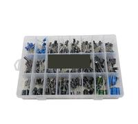 500PCS/lot 0.1UF-1000UF 24 Values Aluminum Electrolytic Capacitors 16-50V Mix Electrolytic Capacitor Assorted Kit And Storage Box Capacitance Meters