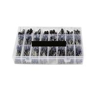500PCS/lot 0.1UF-1000UF 24Values Aluminum Electrolytic Capacitors 16-50V Mix Electrolytic Capacitor Assorted Kit And Storage Box Capacitance Meters