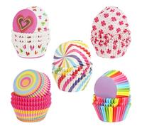 500PCS Papel para Cupcakes, RISVOWO Papel Magdalenas Molde Muffin Cases, Moldes de Horneado para Magdalenas, Muffins, Cupcakes, Hornear, Pastelería, Tarta