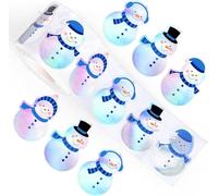 500Pcs Pegatinas Navidad Regalo,Stickers Navidad,Etiquetas Adhesivas Navidads para Bolsas de Papel Sobres Botellas Nombres (Blanco B)