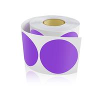 500pcs Pegatinas Redondas 50mm Codificación De Color Círculo Etiquetas Rollo Marcador Puntos Morado