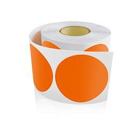 500pcs Pegatinas Redondas 50mm Codificación de Color Círculo Etiquetas Rollo Marcador Puntos Naranja Fluorescente
