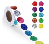 500pcs Pegatinas Redondas Colores, 2,5cm Rollo de Pegatinas, Pegatinas Autoadhesivas para Sellos de Lacre, Pegatinas de Recompensa para Profesores de Niños, Envoltura de Regalos, Decoración