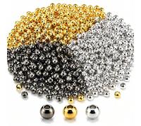500stk. Metal perlas 2 mm metal Spacer, entre piezas, redondo, Plata, Oro, Plata Envejecida, entre perlas, joyas notebook para joyería Fabricación accesorios