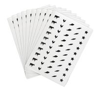 500uds 5 Estilos Pegatina Elección Comida para Tarjetas Lugar, 2cm Pegatinas Selección Comida Boda Ternera Pollo Pescado Zanahoria Estrella Indicadores Platos Boda (Negro)