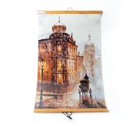 500W Calefactor Infrarrojo Decorativo - Montaje en Pared, Ahorro Energético, para Espacios de hasta 15 m² - Calefactor de Pared para Salón, Oficina, Dormitorio - 60x105 cm (Praga vieja)