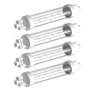 500W R7S Bombilla Halógena Linear 118mm Regulable Blanco Cálido 2700K Lámpara calefactora para alimentos para hostelería, bombilla calefactora para buffets, comedores, cocinas y colegios, 4 Piezas