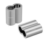 500x Abrazadera de cable Aluminio 1mm Aluminio Pinza Funda de prensa