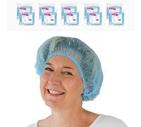 500x ARNOMED® Gorros Desechable 52 CM Azul, Gorros Desechables para Hombre & Mujier, Gorro para Quirurgico, Gastronomía & Cocina Desechable, Red para el Pelo, Cubrecabeza Desechable