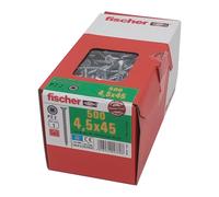 500x Fischer Tornillos para Aglomerado 4 , 5x45 PZ2 Galvanizado Roscado Parcial