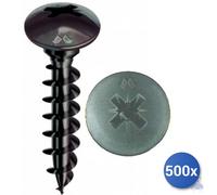 500x Tornillo Galvanizado Nera Para Masa Panelvit® Mustad Cabeza Seta Pzas.