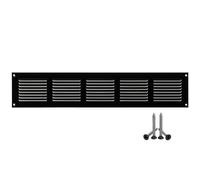 500x100mm Metalica Rejilla de Ventilación con Mosquitera - Negro