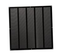 500x500mm Rejilla de Ventilación con Mosquitera - Rejillas de Aireación Metálicas - Acero, Negro