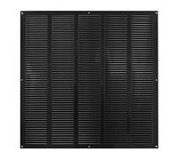 500x500mm Rejilla de Ventilación de Acero Negro con Mosquitera - Rejillas de Ventilación Metálicas
