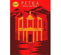501 Cartel De Chapa Visita Petra Jordania Medio Oriente Wonder Travel Vintage Carteles De Pared De Metal Decoración Pared Muestra Retro Placa Metalica para Bar Cocina Acuáticos 20x30 cm