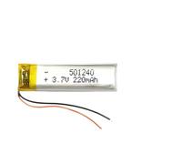 501240 3,7 V 220 mAh Tamaño 40 * 12 * 5 mm 1 Pieza