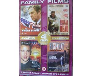 5014293401852 Family Films Box Set - 4 Great Family Movies on 2 Discs - The Whistle Blower, Dollar for the Dead, The Dark Side of the Sun, Bigfoot