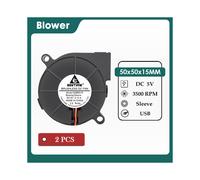 (5015)2PCS Gdstime DC 5V USB Fan 5015 Turbo Radial Fan 7530 Brushless Router Cooler 12032 Dual Ball