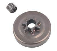 503159802 - Piñón de tambor de embrague de 7.6 cm x 7 dientes con kit de rodamientos de aguja para motosierra Husqvarna 40 45 49 (HUS)