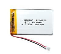503759 3.7V 1500 mAh, PCM, JST PH2.0-2P Para SONY Playstation 3