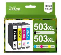 503XL Multipack Cartuchos de Tinta Compatibles para Epson 503 XL - para XP 5200, XP-5205, Workforce WF-2960DWF Impresora (4 Pack)