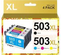 503XL Multipack 503 Cartuchos de Tinta compatibles para Epson 503 Cartuchos 503 XL 503 XL Tinta para Epson XP 5200 Cartuchos XP-5205 para Epson Workforce WF-2960DWF Impresora (4 Pack)