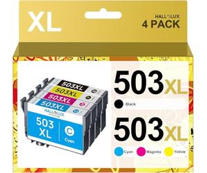 503XL Multipack Cartuchos de Tinta Compatibles para Epson 503 XL - para XP 5200, XP-5205, Workforce WF-2960DWF Impresora (4 Pack)