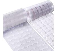 504 Pares Adhesivo Redondo 15mm, Lunares Adhesivo Cintas Autoadhesivo Puntos Adhesivos Doble Cara(Blanco)