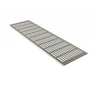 505-150 - Rejilla de ventilación (aluminio, 150 x 300 mm), color acero