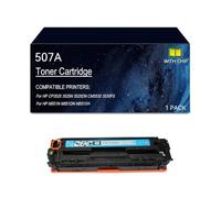 507A Cartucho de tóner Compatible con CE400A CE401A CE402A CE403A, con chip | Reemplazo for cartuchos de tóner 507A CP3525 3525N 3525DN CM3530 3530FS M551N M551DN M551XH Impresora(Cyan)