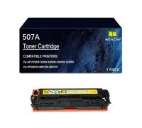 507A Cartucho de tóner Compatible con CE400A CE401A CE402A CE403A, con chip | Reemplazo for cartuchos de tóner 507A CP3525 3525N 3525DN CM3530 3530FS M551N M551DN M551XH Impresora(Yellow)