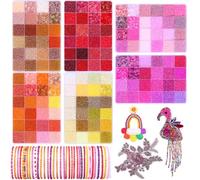 50850 cuentas de 2 mm para pulseras, 144 colores, juego de perlas pequeñas de colores rojos brillantes, mini perlas de cristal con tubos de 7 mm para joyas, collares y pendientes