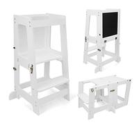 509 Prema 3 en 1 Torre de Aprendizaje con Pizarra para niños de, Herramienta de Cocina para niños, Taburete de pie Convertible en Mesa y Silla Infantil, Seguridad multifunción