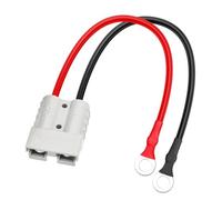 50A 600V Conector de Batería, Enchufe del Conector Desconexión Conexión Rápida la Batería Conectores de Terminales de Alimentación Cabrestante Remolque con Cable Anillo O 10AWG 50cm