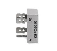 50A KBPC5010 10pcs Rectificadores de Puente de una Sola Fase Metálica de Alta Potencia, Componente de Diodo de Puente Completo AC a la Conversión de CC para la Fuente de