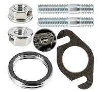50cc 2 Tiemposkit de Juntas y EspáRragos para Escape de Scooter, Incluye Junta Plana y CilíNdrica, EspáRragos M6 X32mm y Tuercas M6, Compatible Con la MayoríA de Scooters de 50cc