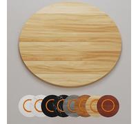 50cm 60cm 80cm Mesa Giratoria De Comedor Grande Plato Giratorio De Madera Lazy Susan, Bandeja Giratoria para Cocina, Grueso Y Duradero(Wood,80cm/32in)
