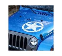 50cm Big Stickers on Cars Army Star Distressed Decal for Jeep Sticker Large Vinyl Military Hood Body Graphic Fits Most Vehicles - White