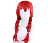 50cm Long Cosplay Wig Amano Miu Blend S Red Braiding Hair Anime Woman Wigs+ Wig Cap