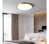 50cm oro plafón led redondo lámpara de dormitorio regulable luz de techo con mando a distancia lamp de salón paneles ultradelgado luminaria sala de estar comedor oficina moderna iluminación