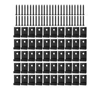50er Set Terrassen-Befestigungsclips Aus Edelstahl Inkl. Schrauben - Unsichtbare Halter Für WPC & Verbundplatten | Rostfrei & Wetterfest Für Garten, Balkon & Pool | 2,8 x 2,5 cm Clips, 100-teilig